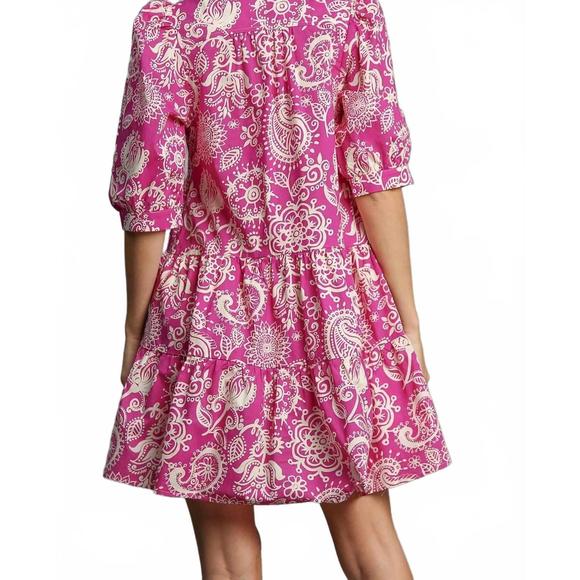 NEW UMGEE paisley dress in pink - Picture 2 of 2